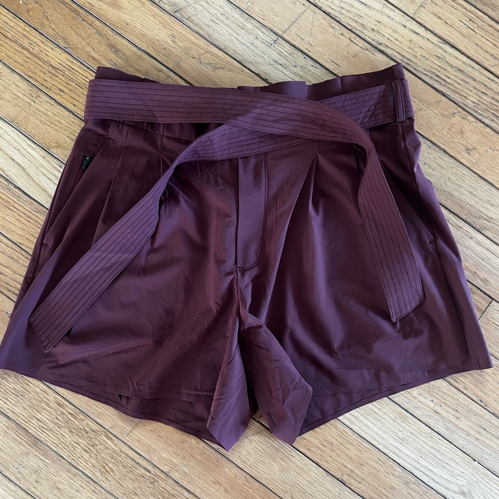 Athleta 	Skyline short II in color Cognac. (Purplish brown burgundy) size 10